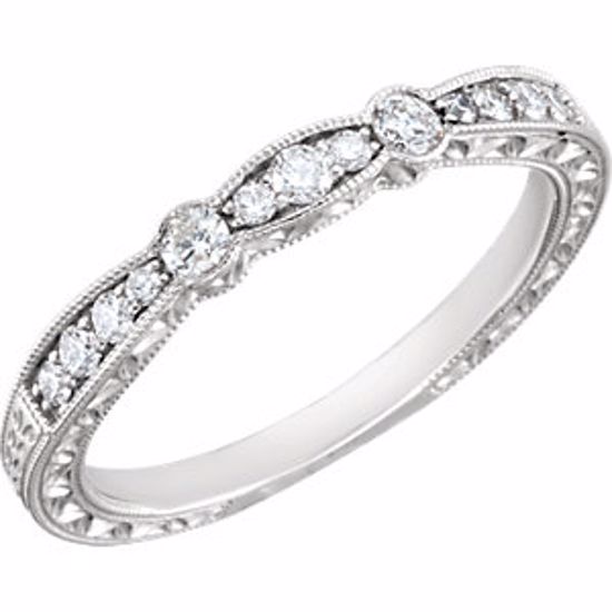 651713:101:P 14kt White 1/4 CTW Diamond Band Size 7