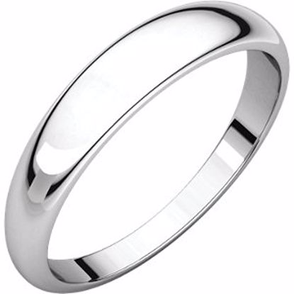 HRT4:101:P Sterling Silver 4mm Half Round Tapered Band