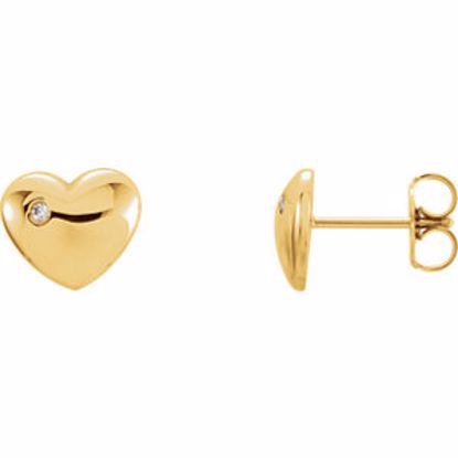 86192:6000:P 14kt Yellow .02 CTW Diamond Heart Earrings