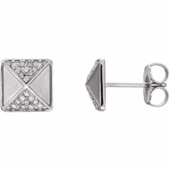 86199:6003:P Platinum .10 CTW Diamond Accented Earrings 