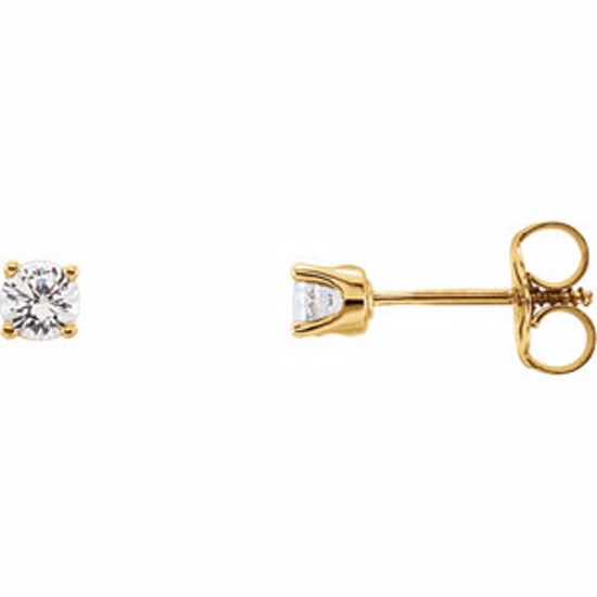 651643:70062:P 14kt Yellow 1/5 CTW Diamond Youth Earrings