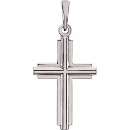 R42333:1003:P 14kt Rose Cross Pendant