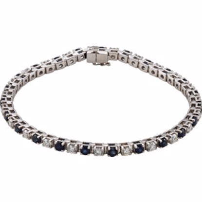 62074:60000:P Platinum Blue Sapphire & 2 3/8 CTW Diamond Bracelet