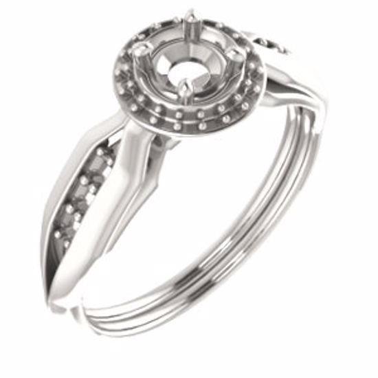 71742:126:P Continuum Sterling Silver  4.4mm Round Ring Mounting