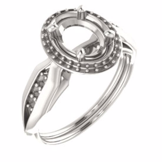 71742:381:P Continuum Sterling Silver  8x6mm Oval Ring Mounting