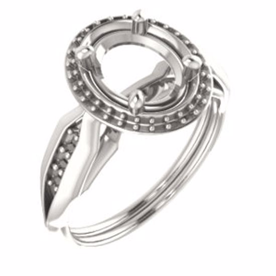 71742:396:P Continuum Sterling Silver  9x7mm Oval Ring Mounting