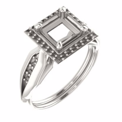 71742:891:P Continuum Sterling Silver  6mm Square Ring Mounting