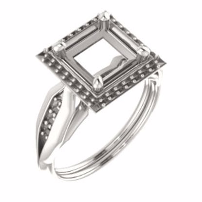 71742:921:P Continuum Sterling Silver  7mm Square Ring Mounting