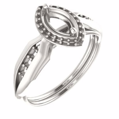 71742:1026:P Continuum Sterling Silver  7x3.5mm Marquise Ring Mounting