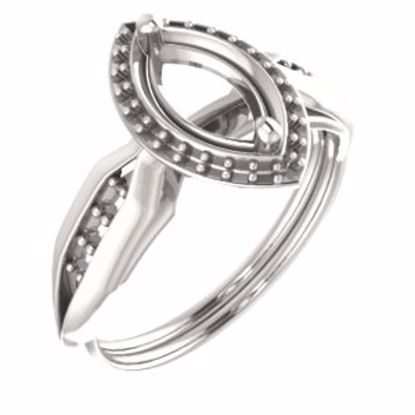 71742:1056:P Continuum Sterling Silver  9x4.5mm Marquise Ring Mounting