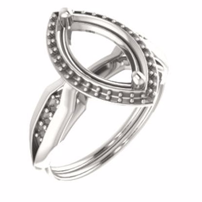 71742:1086:P Continuum Sterling Silver  12x6mm Marquise Ring Mounting