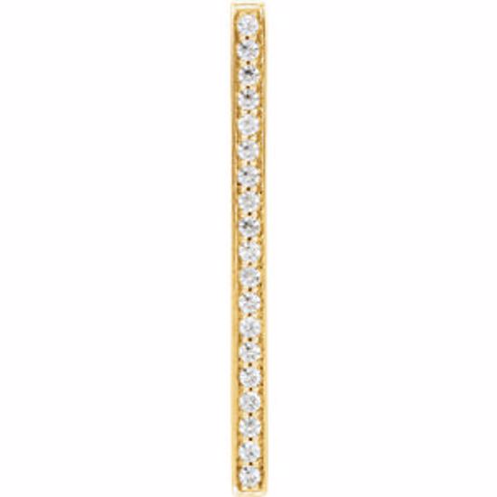 651750:60000:P 14kt Yellow 1/5 CTW Diamond Vertical Bar Pendant