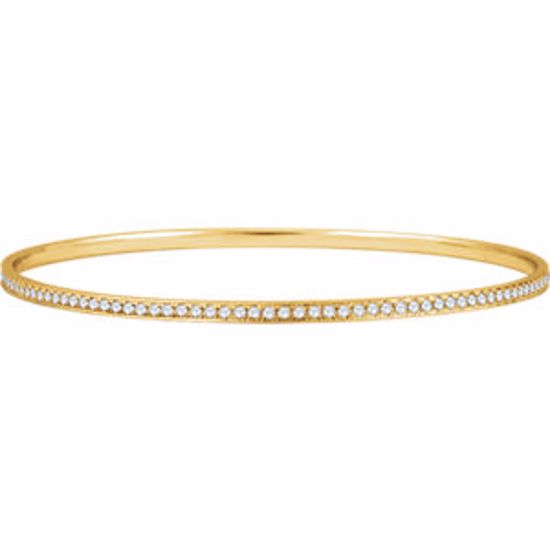 651751:60000:P 14kt Yellow 1 1/2 CTW Diamond Bangle Bracelet