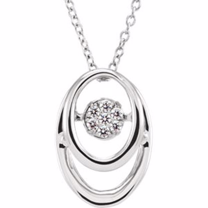 651764:60000:P Sterling Silver 1/10 CTW Diamond 18" Mystara® Necklace