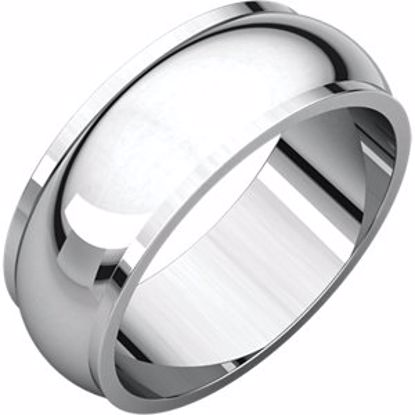 HRE12.5:3976:P Sterling Silver 7mm Half Round Edge Band