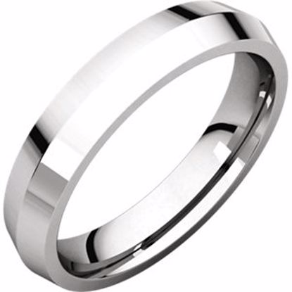 KER14:4319:P Sterling Silver 4mm Knife Edge Comfor Fit Band