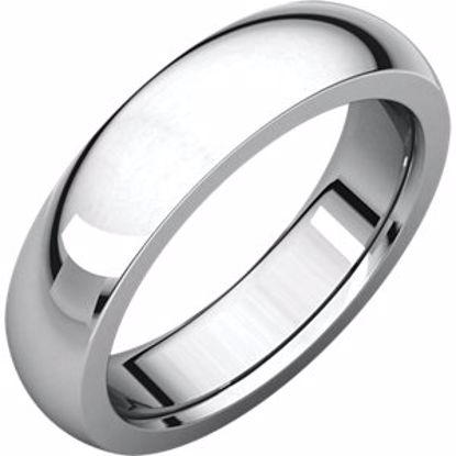 IRH15:4015:P Sterling Silver 5 mm Heavy comfort Fit Band