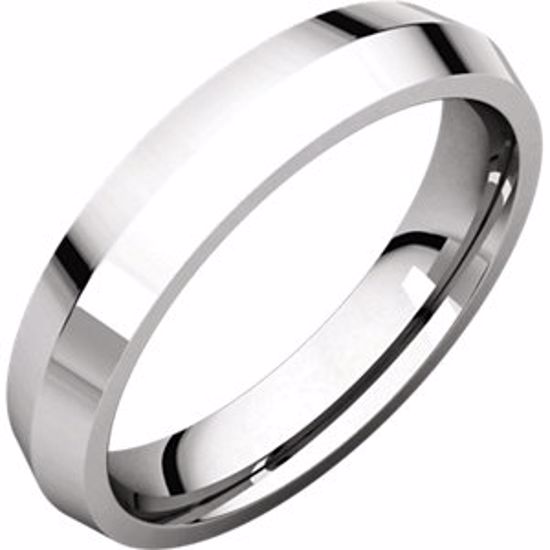 KER12:4315:P Sterling Silver 4mm Knife Edge Comfor Fit Band