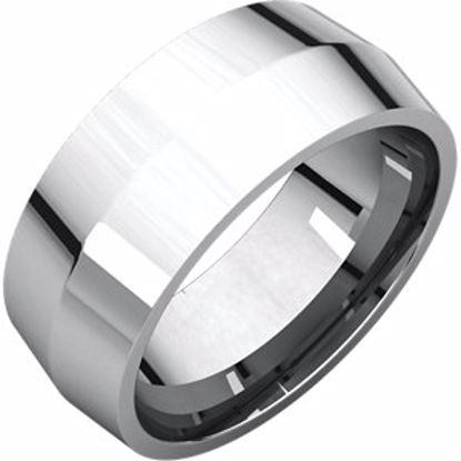 KER7.5:4357:P Sterling Silver 8mm Knife Edge Comfort Fit Band