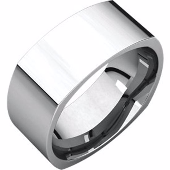 SQR13.5:4284:P Sterling Silver 8mm Square Comfort Fit Band