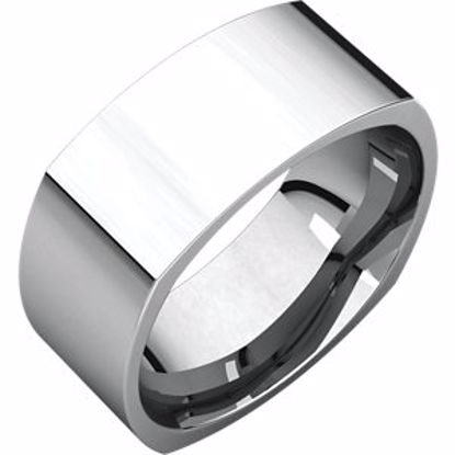 SQR12:4281:P Sterling Silver 8mm Square Comfort Fit Band