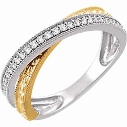 651760:60000:P 14kt White & Yellow 1/6 CTW Diamond Ring