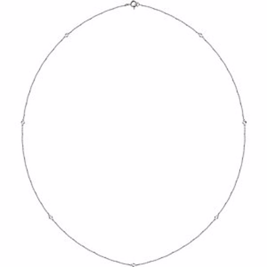 68577:60000:P 14kt White 1/4 CTW Diamond Bezel 24" Necklace