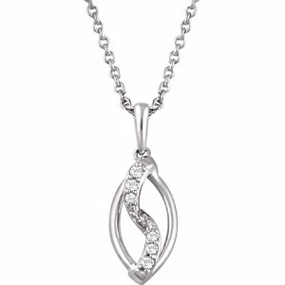 651777:60000:P Sterling Silver .08 CTW Diamond 18" Necklace