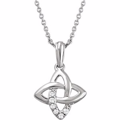 651780:60000:P Sterling Silver .06 CTW Diamond 18" Necklace