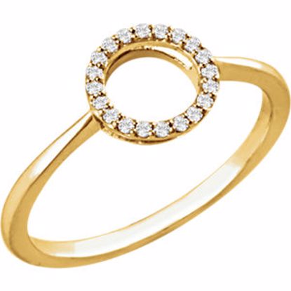 651807:60000:P 14kt Yellow 1/10 CTW Diamond Circle Ring