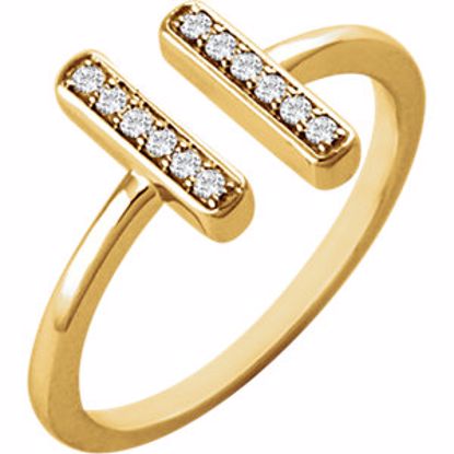 651809:60000:P 14kt Yellow 1/10 CTW Diamond Vertical Bar Ring