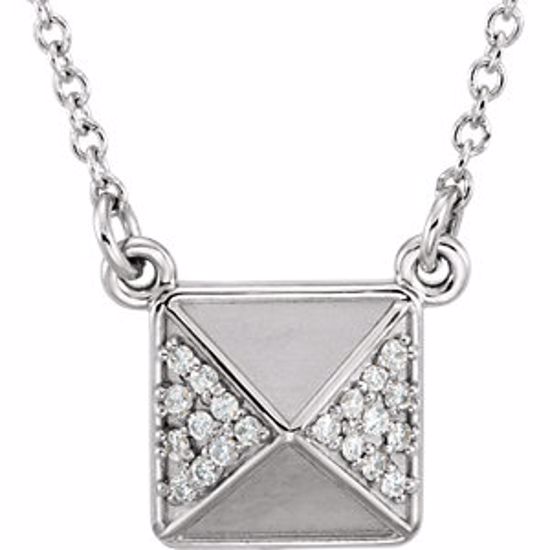 86198:6003:P Platinum .05 CTW Diamond 16.5" Necklace