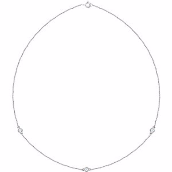 68577:60005:P 14kt White 1/3 CTW Diamond Bezel 18" Necklace