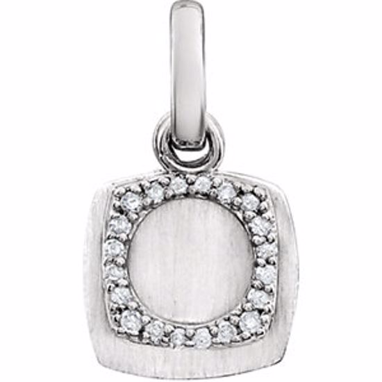 651813:60000:P 14kt White .06 CTW Diamond Geometric Pendant