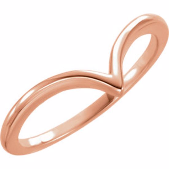 651812:70002:P 14kt Rose "V" Ring