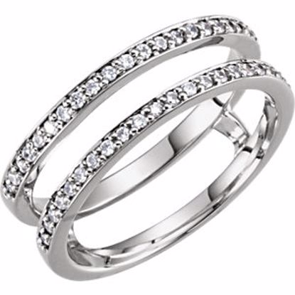 122245:60000:P 14kt White 1/5 CTW Diamond Ring Guard