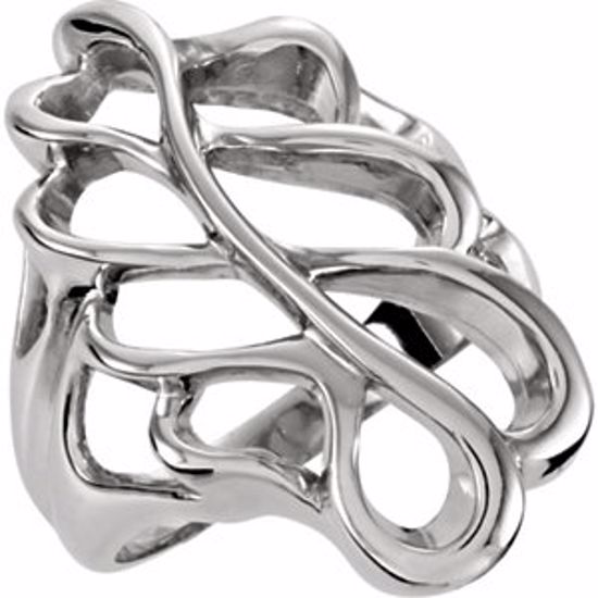 5506:37116:P Sterling Silver Freeform Ring