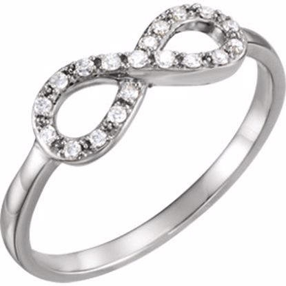 651088:60004:P Platinum 1/8 CTW Diamond Infinity Ring Size 5.5