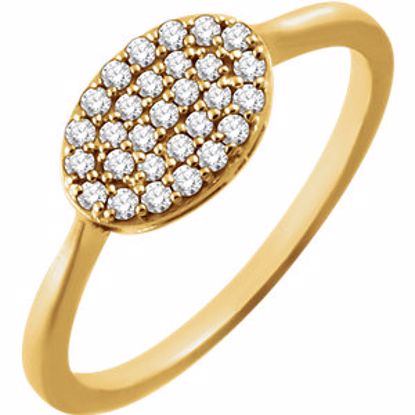 651833:60000:P 14kt Yellow 1/5 CTW Diamond Oval Cluster Ring