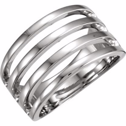 4508:5609:P Sterling Silver Ladies 10.3mm Bar Style Band