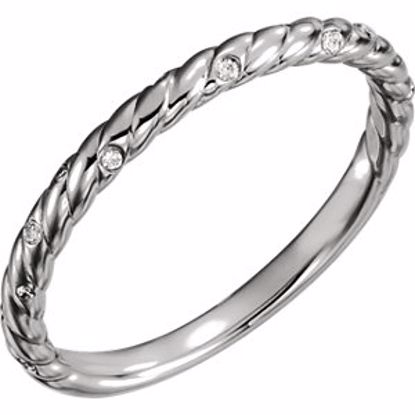 122681:6000:P 14kt White .04 CTW Diamond Rope Band