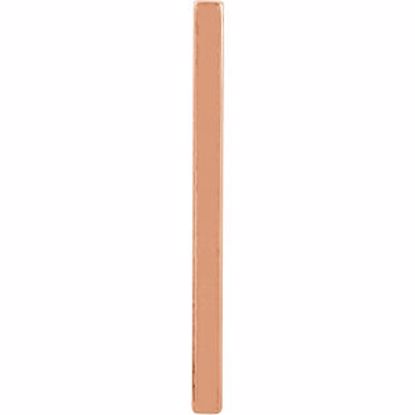 51517:60002:P 14kt Rose Vertical Bar Pendant