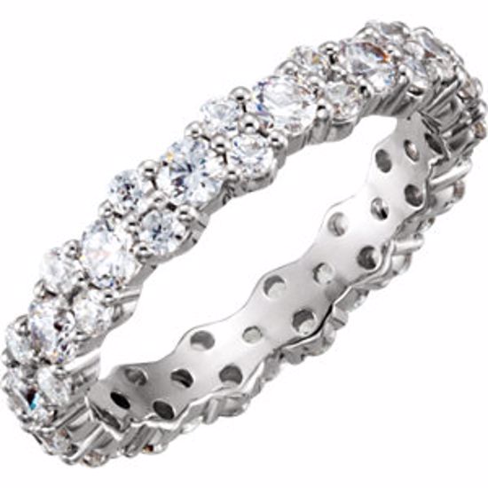 122360:60000:P 14kt White 1 5/8 CTW Diamond Eternity Band Size 5