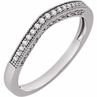 651843:101:P 14kt White 1/10 CTW Diamond Band