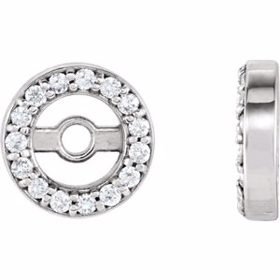 85848:60015:P Platinum 3.45mm ID. .07 CTW Diamond Earring Jackets