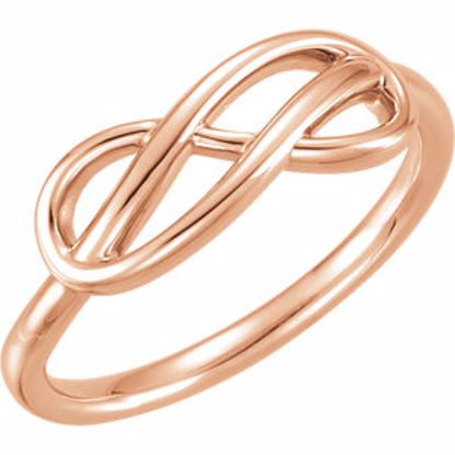 51511:102:P 14kt Rose Double Infinity Ring