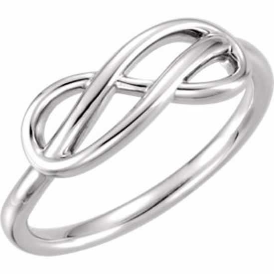 51511:104:P Sterling Silver Double Infinity Ring