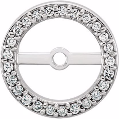 85848:60019:P Platinum 6.9mm ID. 1/8 CTW Diamond Earring Jackets