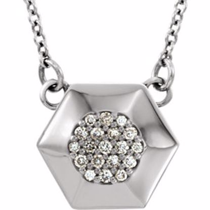 86234:104:P Platinum .08 CTW Diamond Geometric 16.5" Necklace