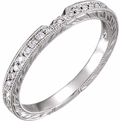 651864:103:P 14kt White 1/10 CTW Diamond Band